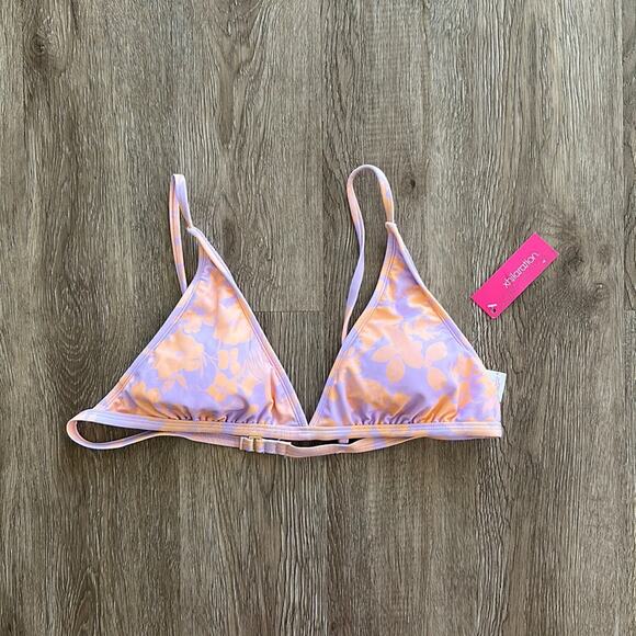 NWT Xhilaration Floral Triangle Bikini Top Size XL - Picture 1 of 6